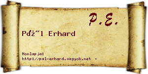 Pál Erhard névjegykártya
