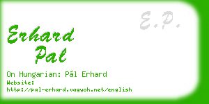 erhard pal business card